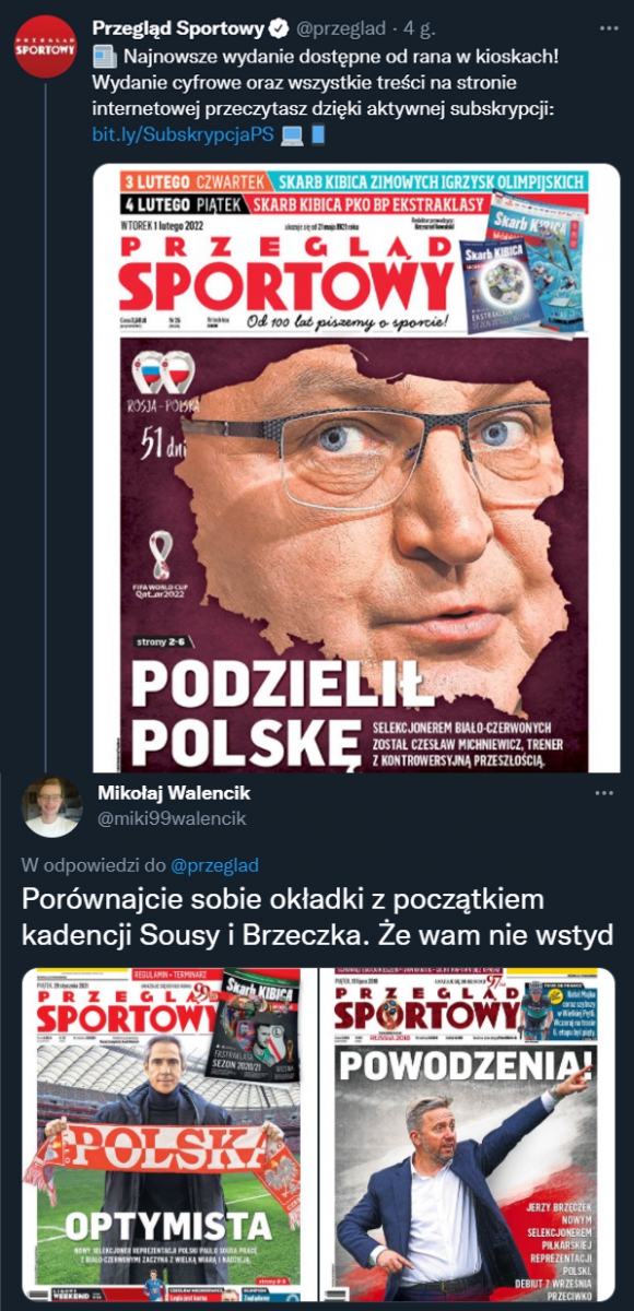 KONTROWERSYJNA okładka ''Przeglądu Sportowego'' z nowym selekcjonerem kadry...